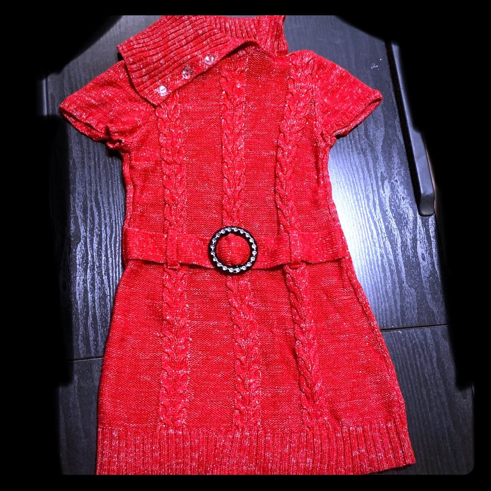 🦄5/$10 Bundled🦄 Red sparkle tunic  Sz 4-5 #1097